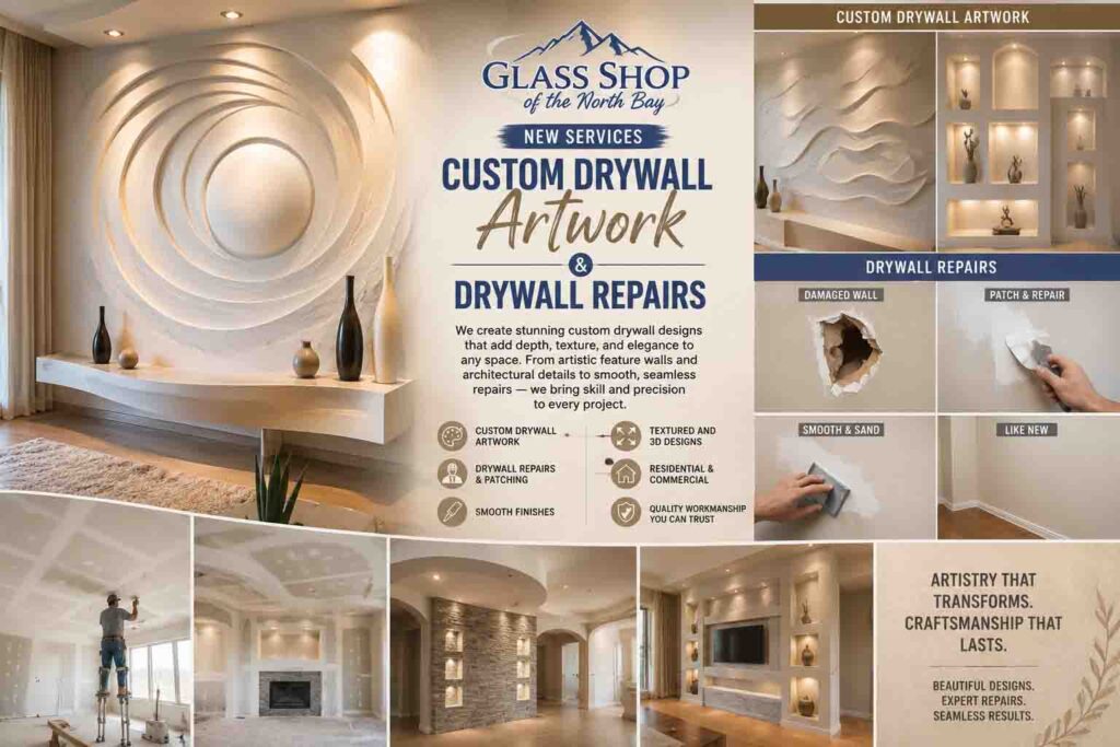 GlassShop New DryWall Artwork And Repairs
